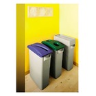 Poubelle tri sélectif, 60 litres, gris