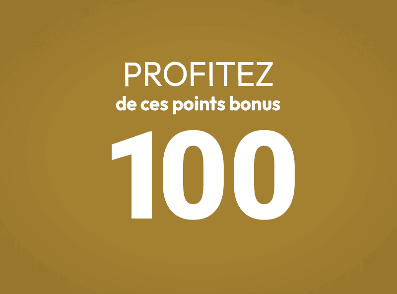 100 points dès €79 hTVA taxes, services et timbres