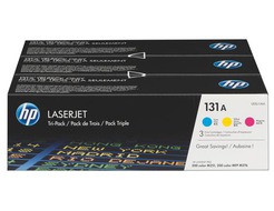 HP 131A - 3 - geel, cyaan, magenta - origineel - LaserJet - tonercartridge ( U0SL1AM )