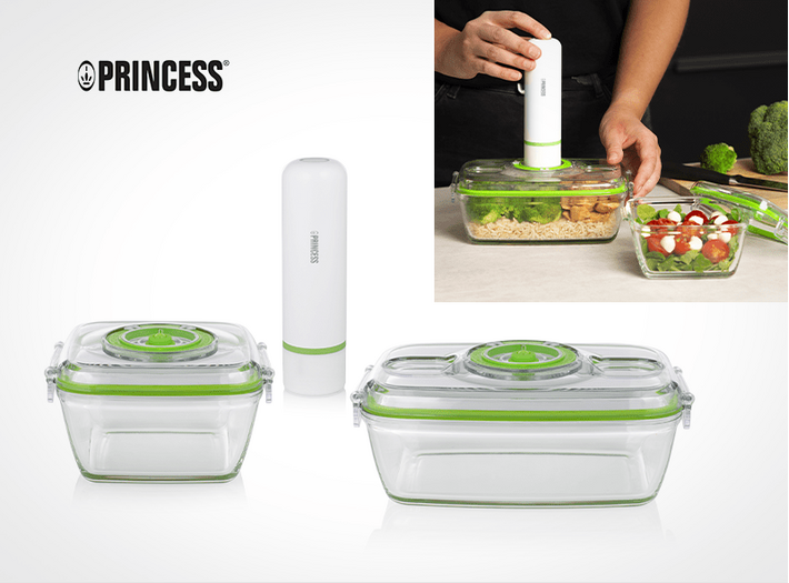 Bewaar restjes langer dankzij deze hand vacuum sealer set van Princess!